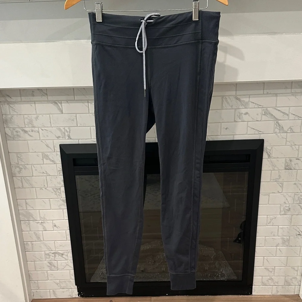 Athleta Charcoal grey Leggings pants with Drawstring - Picture 1 of 4